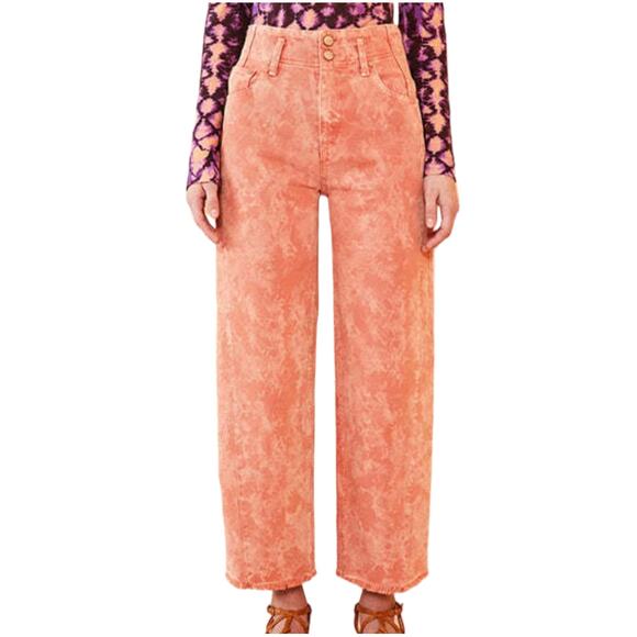 Ulla Johnson The Thea Jean Aura Wash Barrel Leg Boyfriend Jean High Rise 31 NWT - Picture 1 of 14